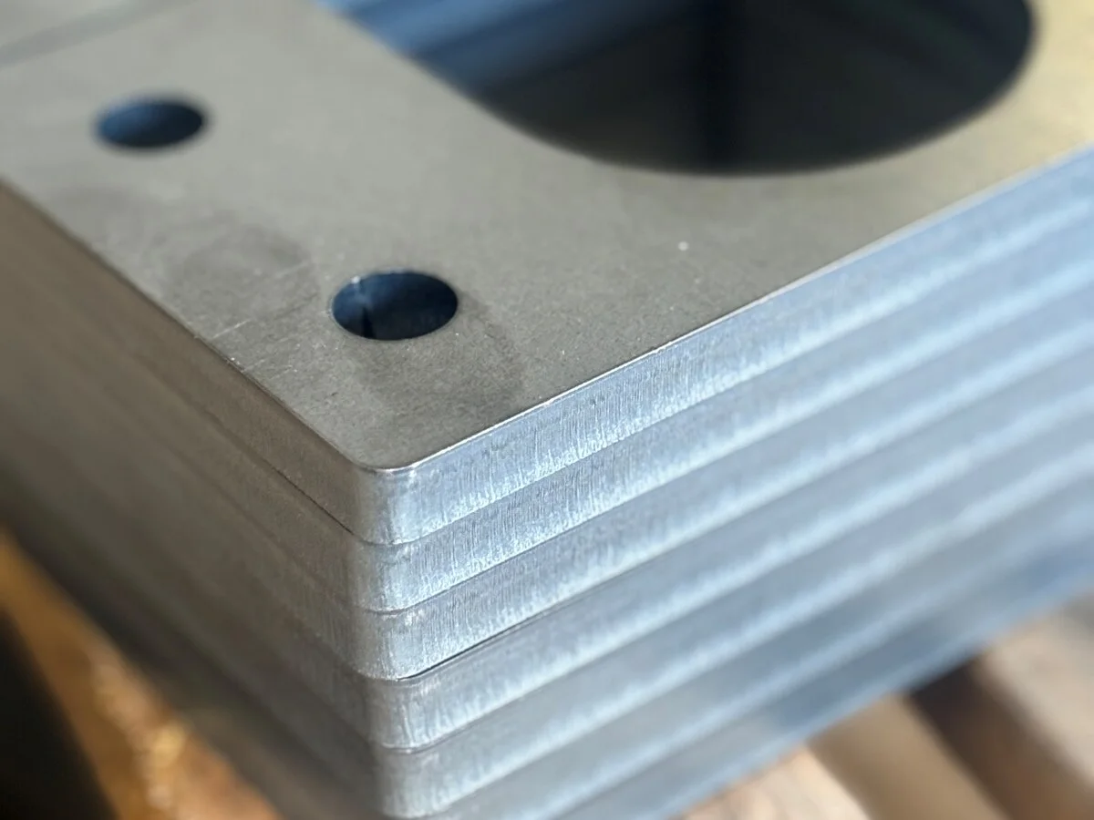 Edges as cut, square and not rounded